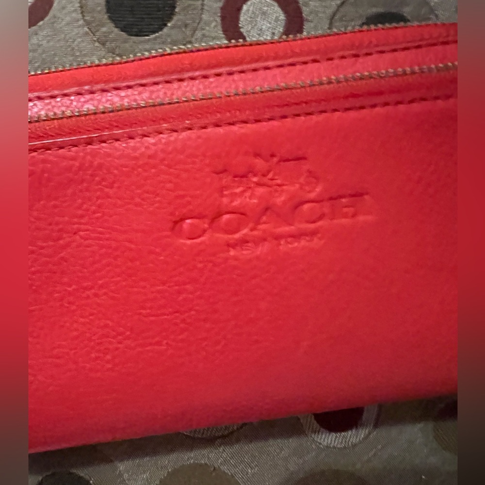COACH Orange F34039 MICKIE Satchel/Tote W/ Matching Large Zip Around Wallet - Picture 11 of 15